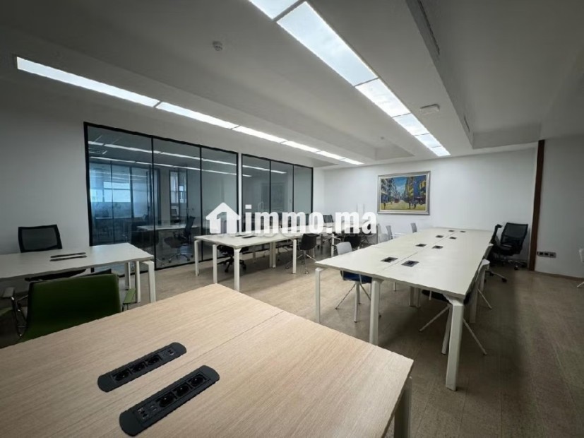 Bureau Prime Meublé En Location Sur Abdelmoumen - Location Immobilier - Casablanca - photo 1