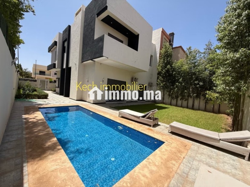 Maison de luxe à louer à Hay Targa. 5 pièces confortables. Vue exceptionnelle sur la mer, chauffage central - Location Immobilier - Marrakech - photo 1