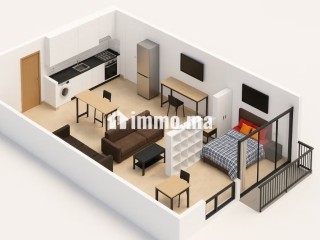 Studio meublé Quartier des Hôpitaux Abdelmoumen - Appartement à louer - Casablanca