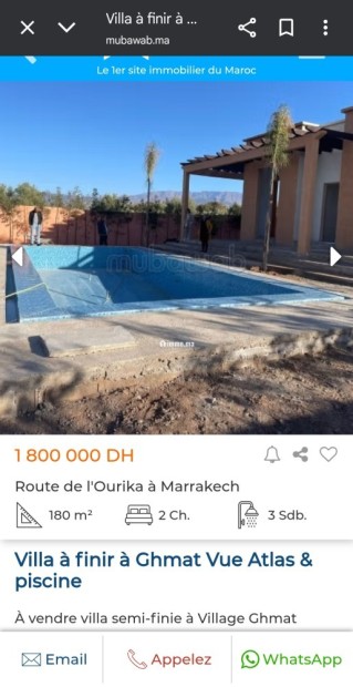 Villa semi-finie à Ghmat – Vue Atlas & Piscine - Vente Immobilier - Marrakech - photo 4