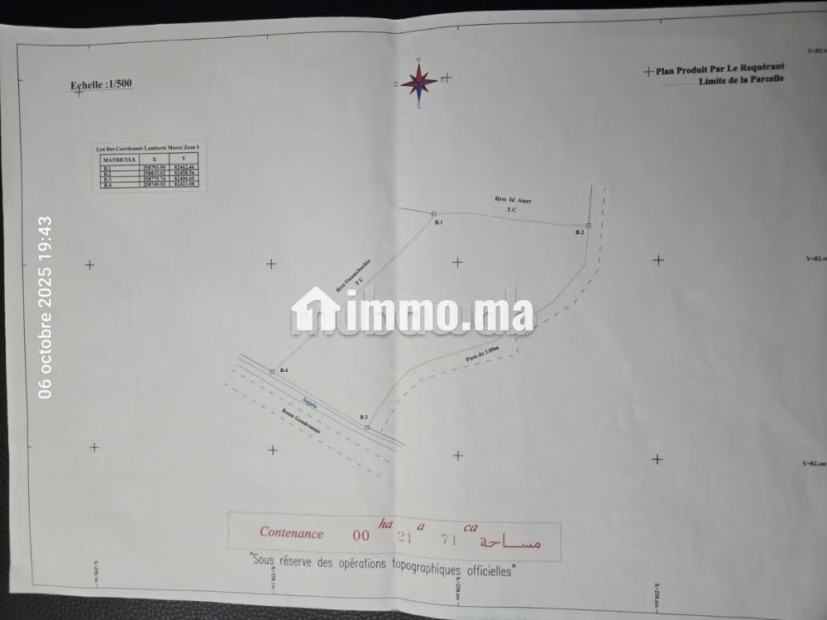 Terrain 2100m2 face des terres d' amanar - Vente Immobilier - Autre - photo 2