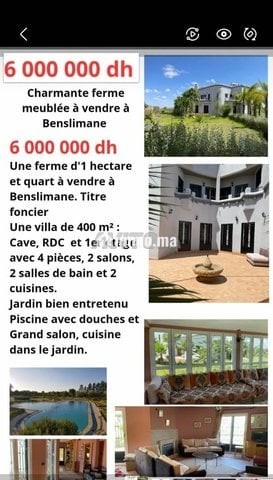 Belle villa en vente à Ben Slimane - Vente Immobilier - Casablanca - photo 1