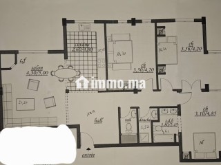 Vend appartement à Massira 1.4 grandes pièces. Antenne parabolique, résidence sécurisée - Appartement à vendre - Marrakech