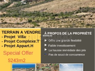Terrain avec vue sur la mer et la montagne - Terrain à vendre - Tanger