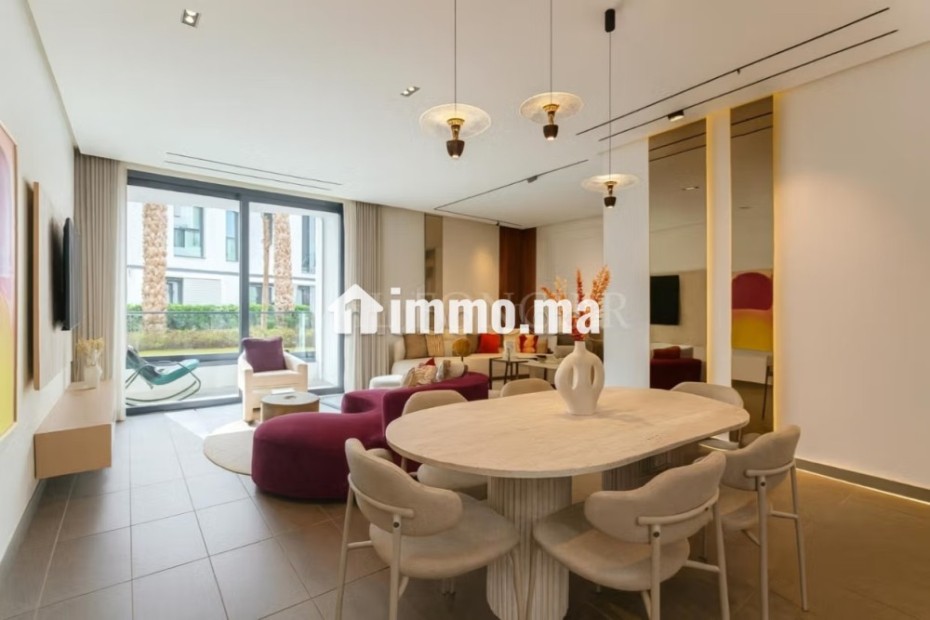 Location appartement 2chambres meublé moderne avec terrasse à Anfaplace,
Ain Diab - Location Immobilier - Casablanca - photo 1