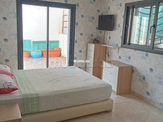 Location meublé Bourgogne salon 3 chambres - Appartement à louer - Casablanca
