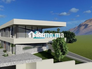 Terrain à vendre avec projet de villa prêt à construire – Vue exceptionnelle sur mer à jbila achakar - Villa à vendre - Tanger