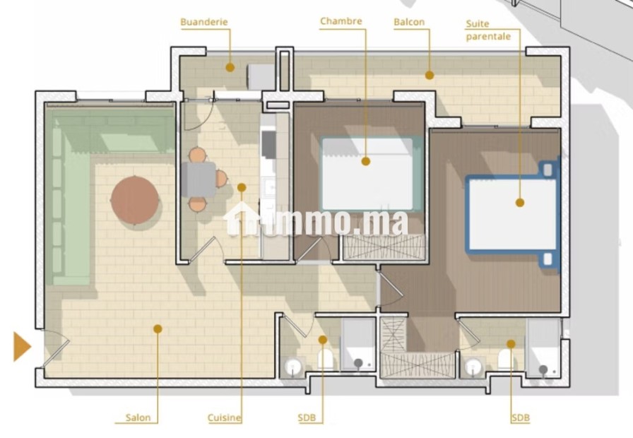 Appartement à Résidence EPIC - Vente Immobilier - Bouskoura - photo 5