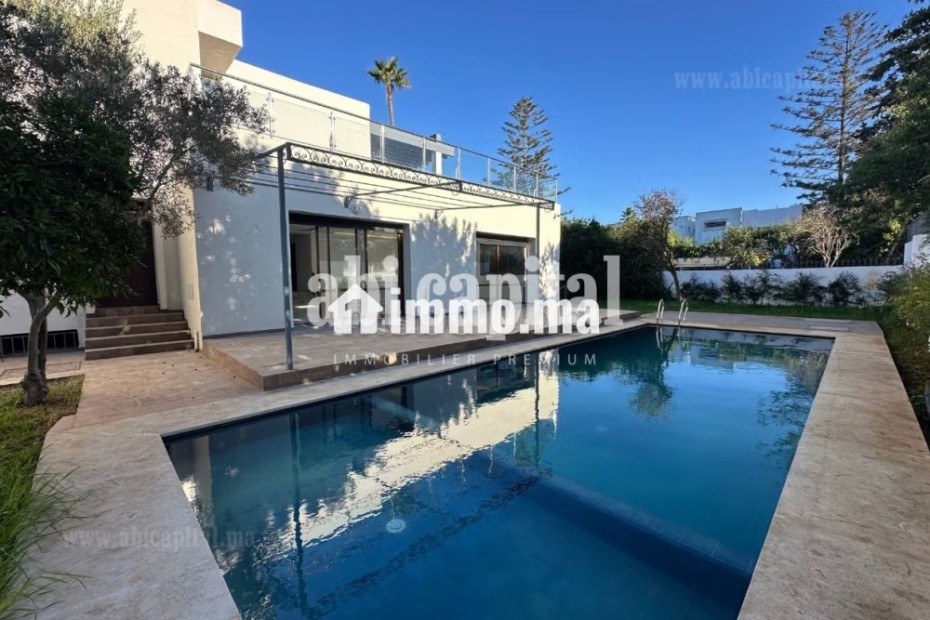 Villa de luxe à louer à Souissi. 5 chambres. Climatisation et piscine - Location Immobilier - Rabat - photo 1