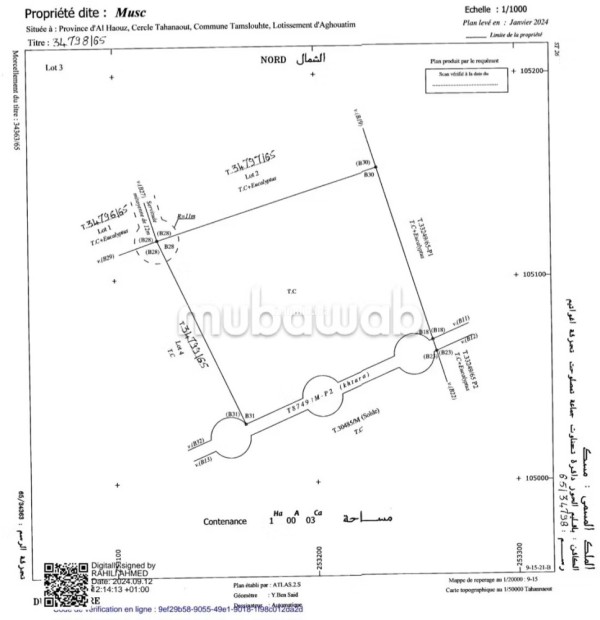 1 hectare avandre sur la route de tahnnaote - Vente Immobilier - Marrakech - photo 2