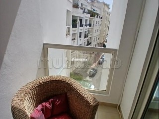 Racine Massira Très beau salon 1ch meublé 75m2 balcon haut standing - Appartement à louer - Casablanca
