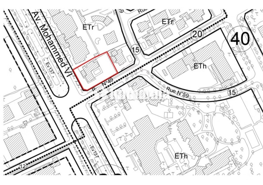 Achat de terrain à Hivernage.
Surface de 2300 m² R5 - Vente Immobilier - Marrakech - photo 1