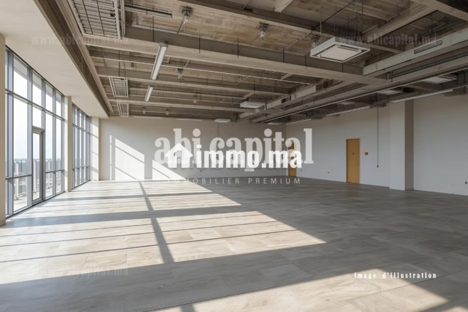 Grand showroom non aménagé de 398 m² Rdc - Location Immobilier - Rabat - photo 1