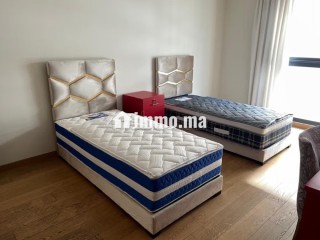 Casablanca Finance City: location appartement 2 chambres meublé. Résidence sécurisée - Appartement à louer - Casablanca