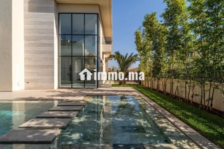 Somptueuse villa à vendre à Route de Tahanaout. 5 chambres. Cheminée, piscine - Vente Immobilier - Marrakech - photo 1