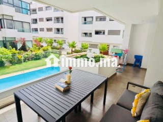 Appartement meublé à Louer avec Piscine– Harhoura - Appartement à louer - Harhoura