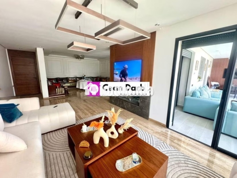 À Dar Bouaaza, Superbe appartement à vendre. Surface de 203 m², 3 Chambres. Belle terrasse, piscine et jardin - Vente Immobilier - Dar Bouazza - photo 8