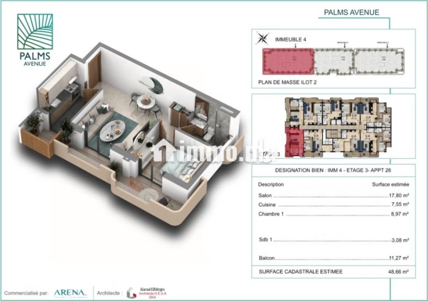 Cession de réservation d'un appartement - Vente Immobilier - Dar Bouazza - photo 1