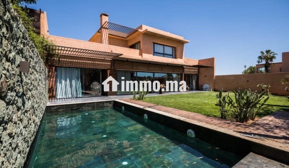 Somptueuse villa à louer à Amelkis. 6 pièces. Bien meublé - Location Immobilier - Marrakech - photo 1