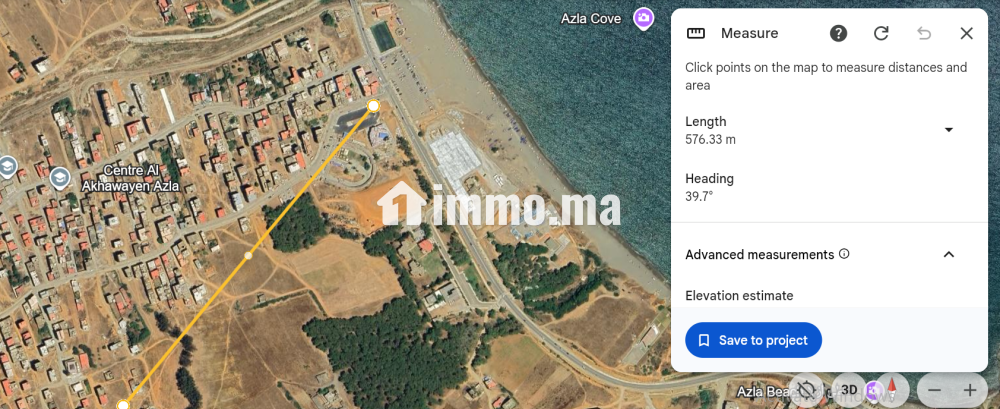Terrain Azla titré 129 m2 avec 2 facade - Vente Immobilier - Tetouan - photo 1