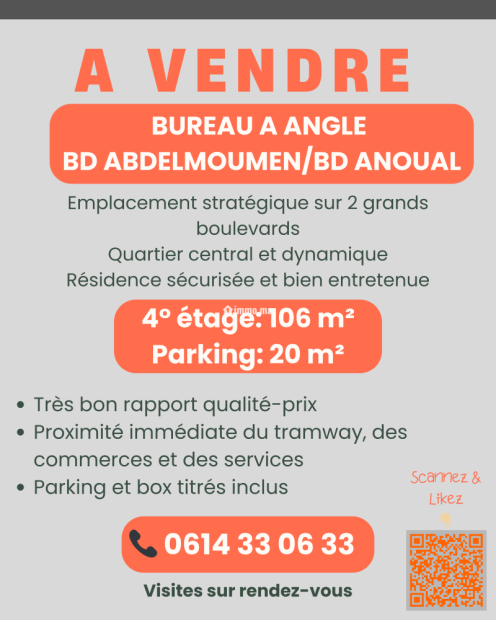 Bureau avec parking et box sur Abdelmoumen - Vente Immobilier - Casablanca - photo 1