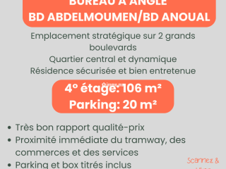 Bureau avec parking et box sur Abdelmoumen - Bureau à vendre - Casablanca
