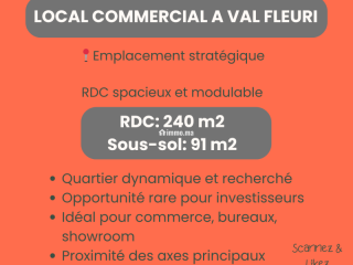 Local commercial à Val Fleuri - Local commercial à vendre - Casablanca