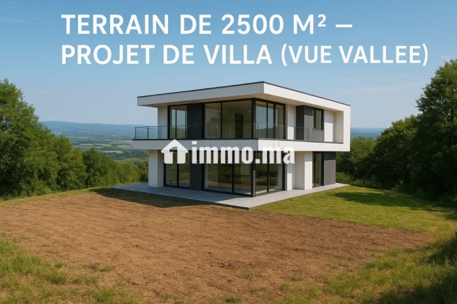 Vente terrain projet villa vue sur la vallée - Vente Immobilier - Rabat - photo 1