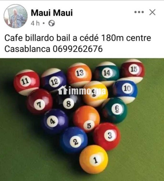 Café billardo 170m - Vente Immobilier - Casablanca - photo 1
