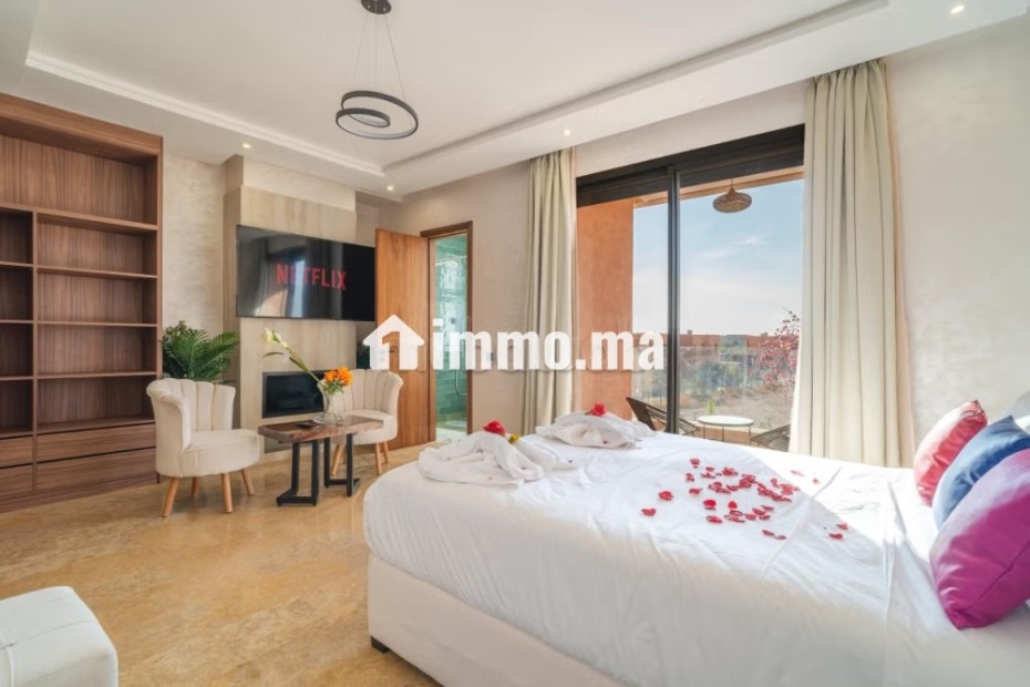 Maison de luxe à louer à Route de l'Ourika. 5 belles chambres. Tout confort avec cheminée et climatisation - Vente Immobilier - Marrakech - photo 3