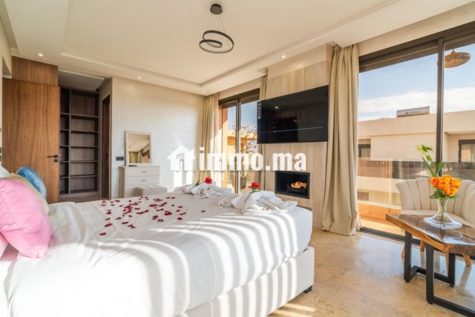 Maison de luxe à louer à Route de l'Ourika. 5 belles chambres. Tout confort avec cheminée et climatisation - Vente Immobilier - Marrakech - photo 4