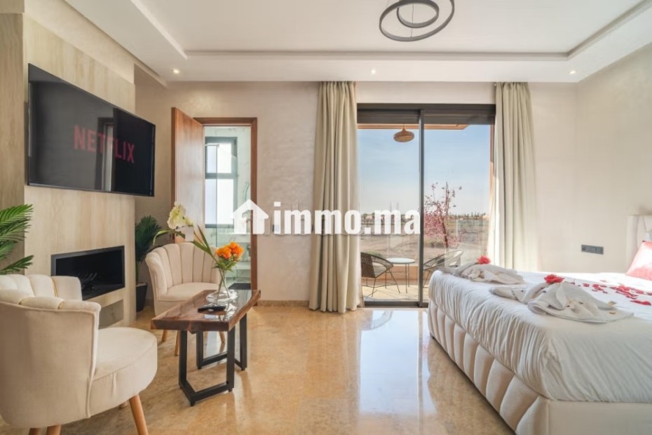 Maison de luxe à louer à Route de l'Ourika. 5 belles chambres. Tout confort avec cheminée et climatisation - Vente Immobilier - Marrakech - photo 7