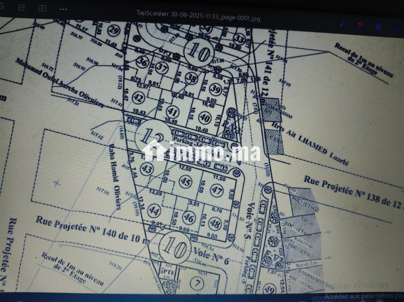 Terrain 93 m2 à vendre à Benimellal أرض للبيع في بني ملال – المساحة: ~93 م² - Vente Immobilier - Beni Mellal - photo 1