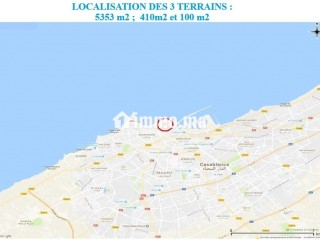 3Terrains à vendre 5353m 410m 100m2 à côté de la Mosquée Hassan II et Marina de Casa - Terrain à vendre - Casablanca