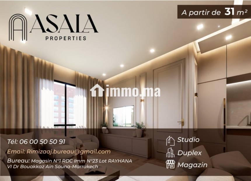 Vente studio et duplex sur plan a gueliz - Vente Immobilier - Marrakech - photo 1