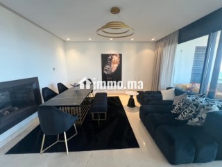 Location d'un appartement à Ain Diab. Surface totale 200 m². Bien meublé - Appartement à louer - Casablanca