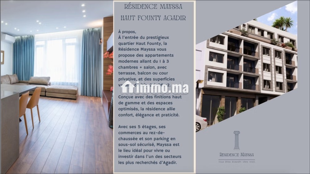 Appartement a vendre sur plan haut founty / farah - Vente Immobilier - Agadir - photo 1