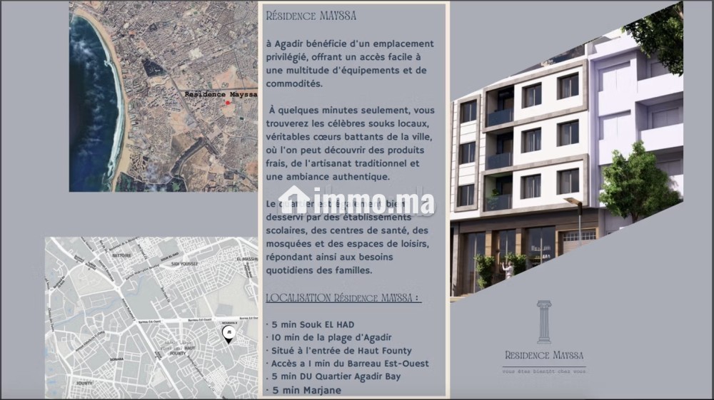 Appartement a vendre sur plan haut founty / farah - Vente Immobilier - Agadir - photo 2