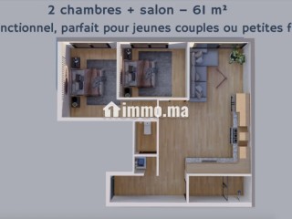 Appartement a vendre sur plan haut founty / farah - Appartement à vendre - Agadir