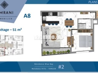 Malabata Hills Appartement Haut Standing 51 m² - Appartement à vendre - Tanger