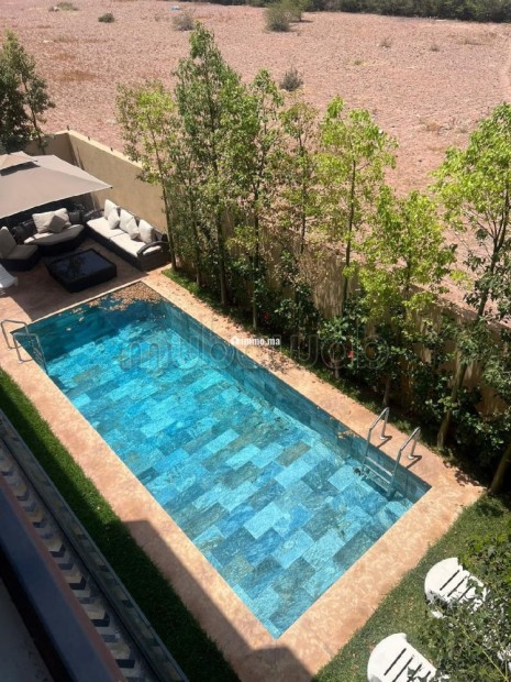 Location saisonnière villa de luxe à Route de Tahanaout. Surface de 410 m². Résidence avec concierge, climatisation générale - Vente Immobilier - Marrakech - photo 8