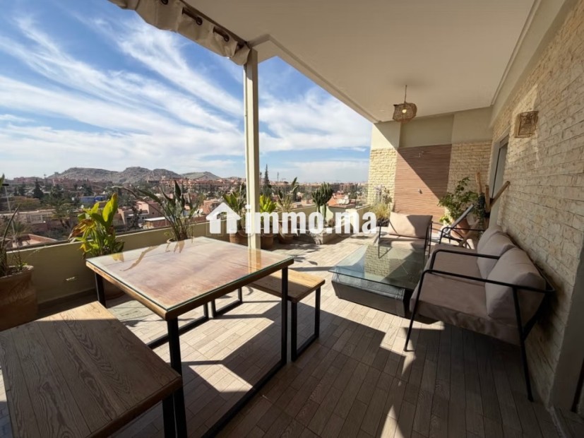 Location d'un appartement à Samlalia. Surface totale 90 m². Meublé - Location Immobilier - Marrakech - photo 1