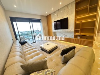 Très chic appartement 3 chambres à la location meublé dans une résidence avec piscine - Appartement à louer - Dar Bouazza