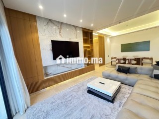 Très chic appartement 3 chambres à la location meublé dans une résidence avec piscine - Appartement à louer - Dar Bouazza