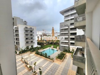 Superbe appartement à louer à Casablanca Finance City. Superficie 55 m². Jardin et ascenseur - Appartement à louer - Casablanca