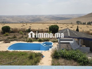 Ferme à vendre à tlate zyayda vu panoramique avec piscine 3 terrasse villa maisons de gardien - Terrain à vendre - Benslimane