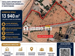 Terrain titré d’une superficie de 13 940 m². - Terrain à vendre - Marrakech