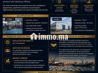 Usine/Unité de Poissons - Local commercial à vendre - Dakhla