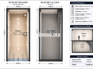 MAGASIN COMMERCIAL À VENDRE – CASABLANCA, SALMIA - Local commercial à vendre - Casablanca