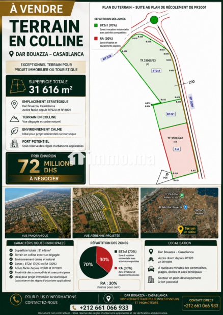 A vendre terrain Dar Bouazza - Vente Immobilier - Casablanca - photo 1